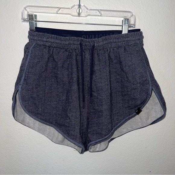 Gymshark Cotton Blend Hottie Workout Athletic Shorts (Women's M) Blue - Picture 1 of 10